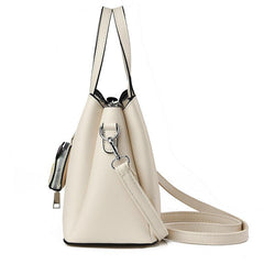 Classic Tote Satchel Bag Minimalist Shoulder Bag With Mini Purse