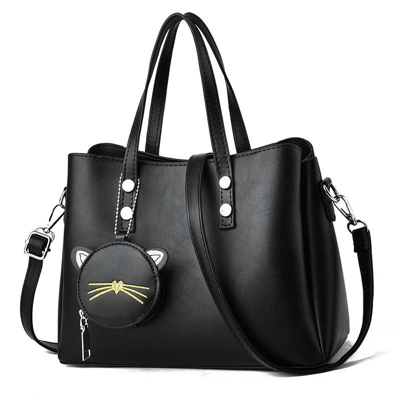 Classic Tote Satchel Bag Minimalist Shoulder Bag With Mini Purse