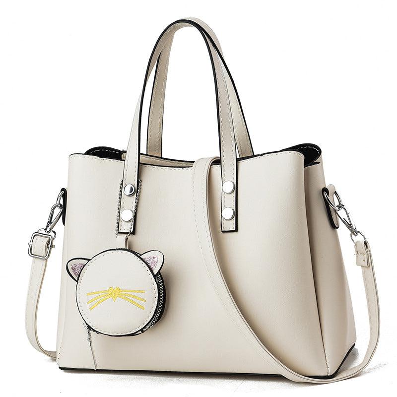 Classic Tote Satchel Bag Minimalist Shoulder Bag With Mini Purse