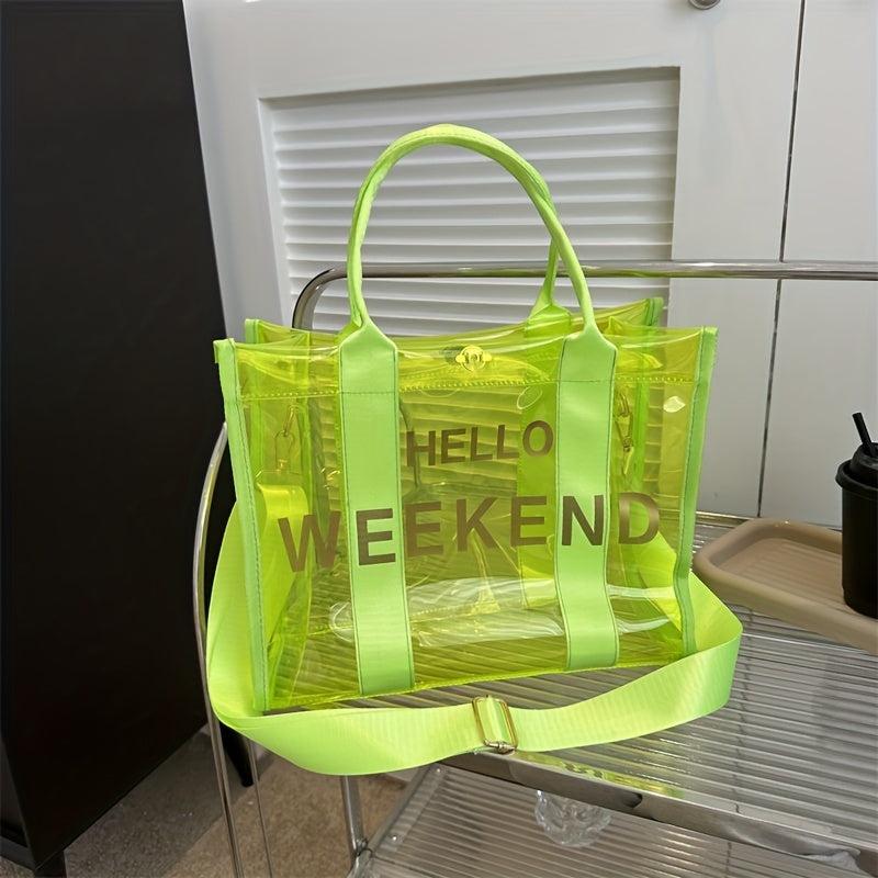 Large Capacity Beach Satchel Bag PVC Waterproof Lightweight Storage Bag