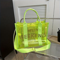 Large Capacity Beach Satchel Bag PVC Waterproof Lightweight Storage Bag