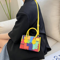 Versatile Shoulder Bag for Women, Casual Plaid Handbag, Commuter Bag