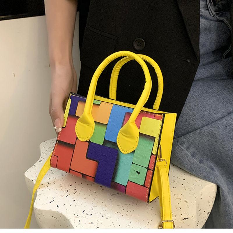 Versatile Shoulder Bag for Women, Casual Plaid Handbag, Commuter Bag