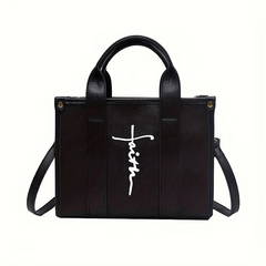Gothic Cross Decor Tote Bag Y2K Stylish Crossbody Bag Women's Shoulder Purse