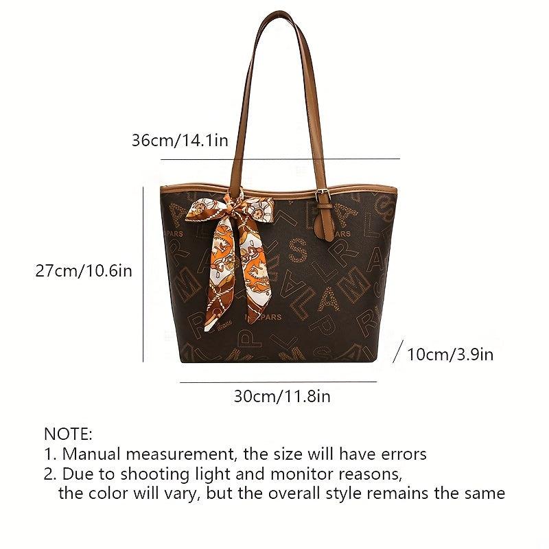 Vintage Geometric Print Tote Bag Handbag & Shoulder Purse