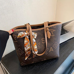 Vintage Geometric Print Tote Bag Handbag & Shoulder Purse