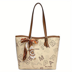 Vintage Geometric Print Tote Bag Handbag & Shoulder Purse