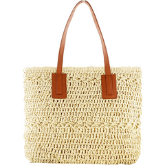 Straw Woven Large Tote Bag Lightweight Shoulder Handbag