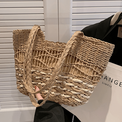 Straw Woven Large Tote Bag Lightweight Shoulder Handbag