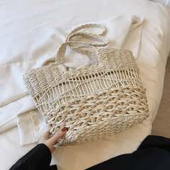 Straw Woven Large Tote Bag Lightweight Shoulder Handbag