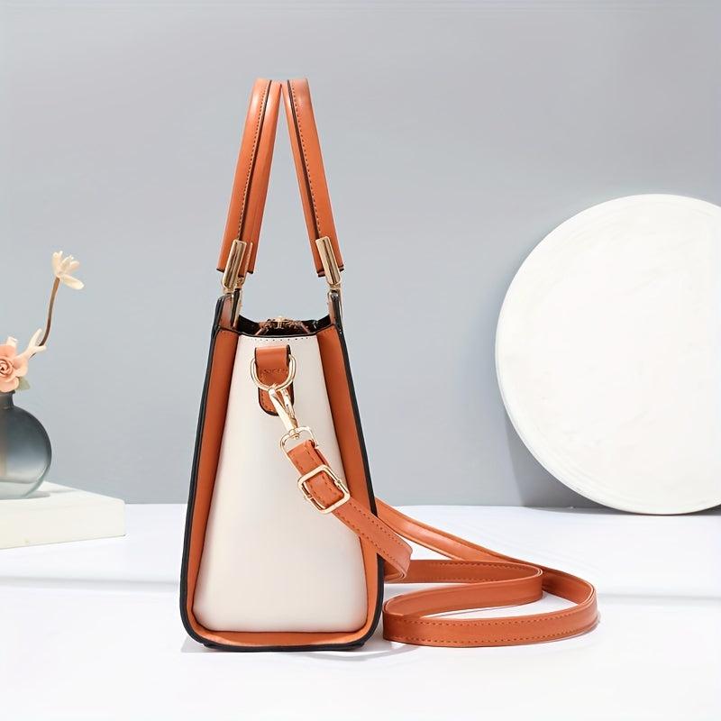 Crocodile Pattern Top Handle Satchel Crossbody Bag