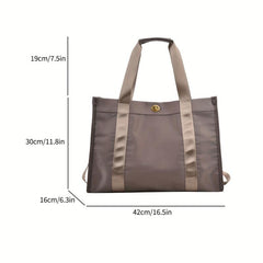 Large Canvas Tote Bag Lightweight Handbag Crossbody Bag For School