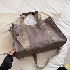 Large Canvas Tote Bag Lightweight Handbag Crossbody Bag For School