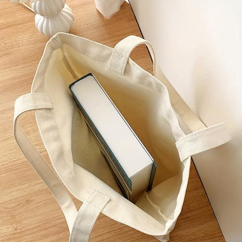 Cat Pattern Canvas Tote Bag Eco Shopper Lightweight Storage Bag