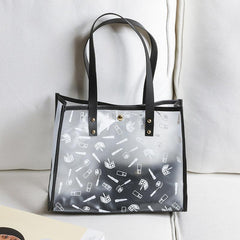 PVC Tote Bag Women's Casual Handbag For Travel & Beach