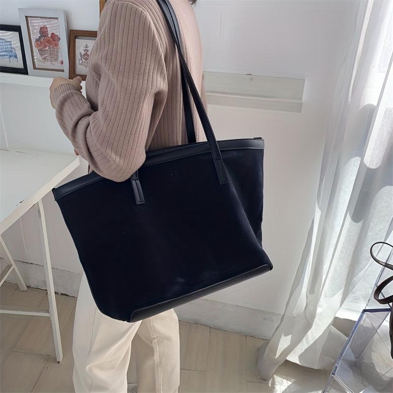 Large Capacity Canvas Tote Bag Lightweight Shoulder Bag