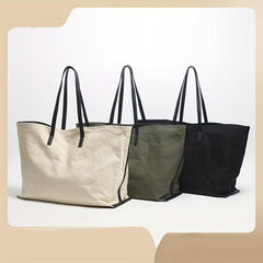 Large Capacity Canvas Tote Bag Lightweight Shoulder Bag