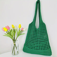 Large Knitted Hobo Bag Summer Tote Beach Handbag