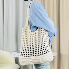 Large Knitted Hobo Bag Summer Tote Beach Handbag