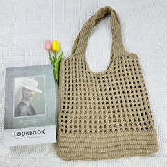 Large Knitted Hobo Bag Summer Tote Beach Handbag