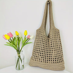 Large Knitted Hobo Bag Summer Tote Beach Handbag