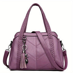 Vintage Solid Tote Bag All Match Satchel Bag Storage Bag