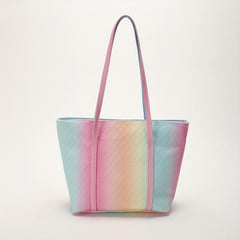Colorful Gradient Tote Bag for Women Large Capacity Handbag
