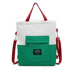 Colorblock Preppy Backpack Multifunctional Book Bag