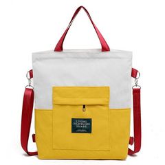 Colorblock Preppy Backpack Multifunctional Book Bag
