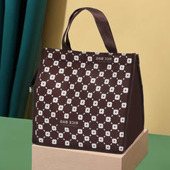 Floral Pattern Thermal Storage Box Insulated Lunch Bag