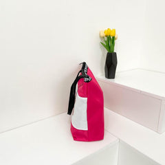 Sequins Letter Tote Bag Contrast Shoulder Bag Travel Bag
