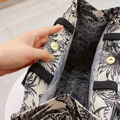 Vintage Embroidery Tote Bag Large Capacity Lightweight Handbags