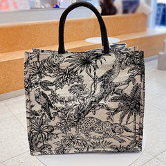 Vintage Embroidery Tote Bag Large Capacity Lightweight Handbags