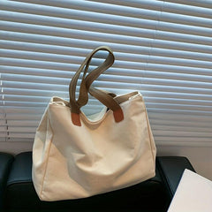 Canvas Tote Bag Large Capacity Shoulder Bag Reusable Shopping Bag