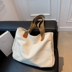 Canvas Tote Bag Large Capacity Shoulder Bag Reusable Shopping Bag