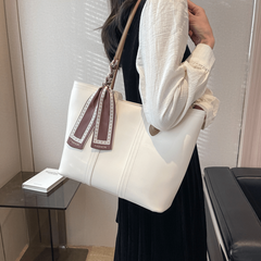 Vintage Vegan Leather Tote Bag Large Capacity Shoulder Bag For Women