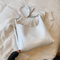 Vintage PU Leather Tote Bag Women's Chain Crossbody Bag