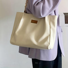 Large Capacity Women's Tote Bag with Fixed Straps