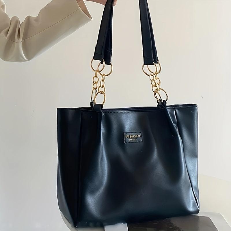 Large Capacity Women's Tote Bag with Fixed Straps