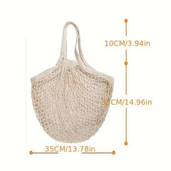 Mesh Hollow Out Beach Tote Bag Large Capacity Shoulder Shopper Bag