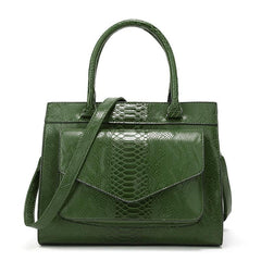 Snake Pattern Tote Bag Large Faux Leather Handbag For Work