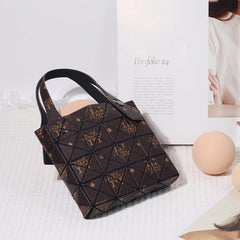 Vintage Argyle Pattern Handbag Retro Satchel Bag