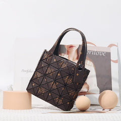 Vintage Argyle Pattern Handbag Retro Satchel Bag