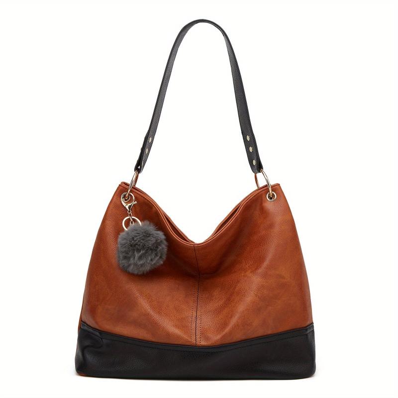 Large Capacity Hobo Bag PU Satchel Women's Handbag