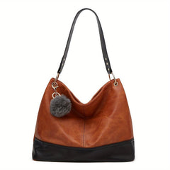 Large Capacity Hobo Bag PU Satchel Women's Handbag