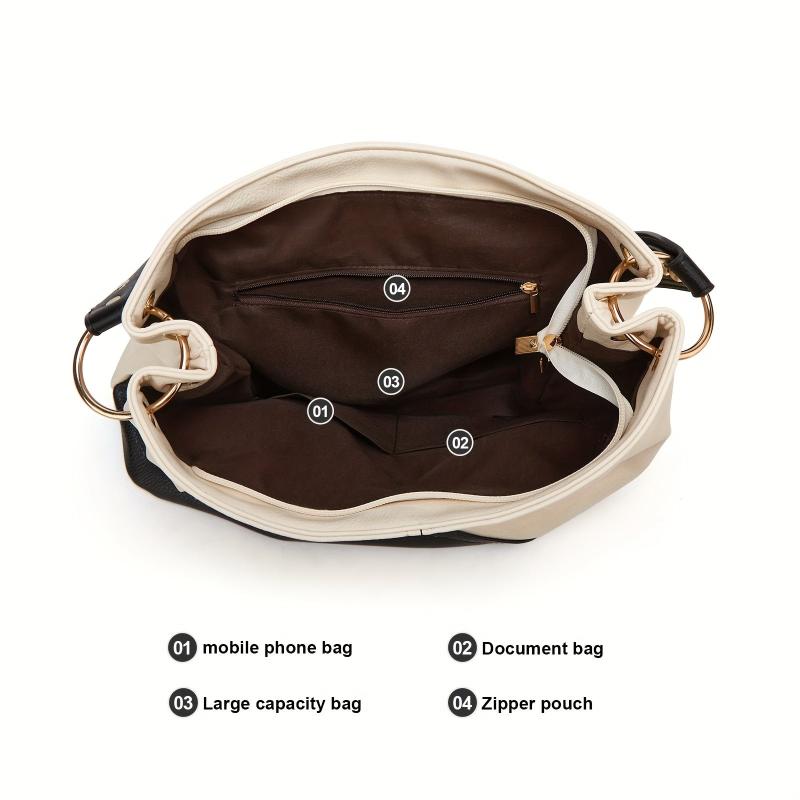 Large Capacity Hobo Bag PU Satchel Women's Handbag
