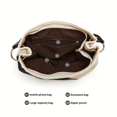 Large Capacity Hobo Bag PU Satchel Women's Handbag