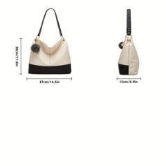 Large Capacity Hobo Bag PU Satchel Women's Handbag