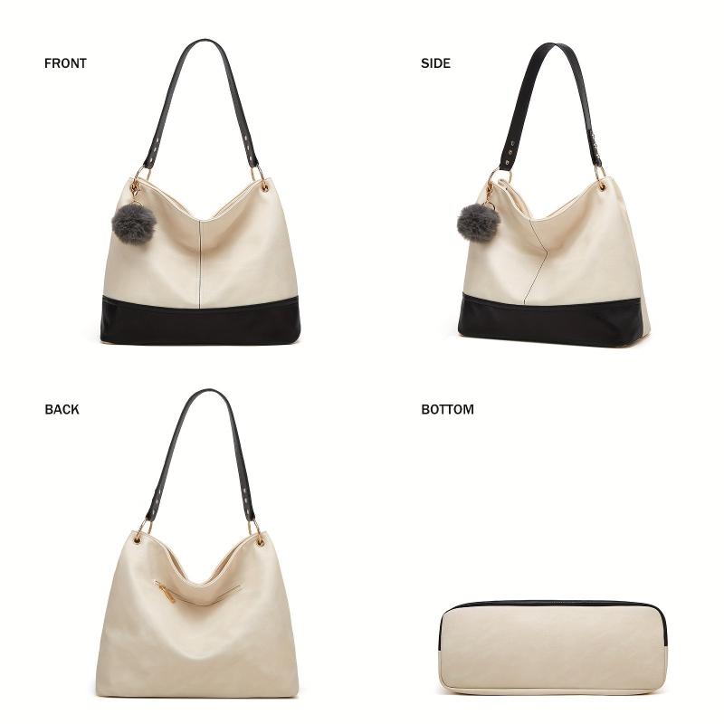 Large Capacity Hobo Bag PU Satchel Women's Handbag
