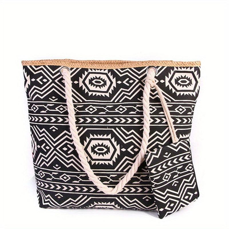 Vintage Pattern Beach Storage Bag Lightweight Tote Handbag